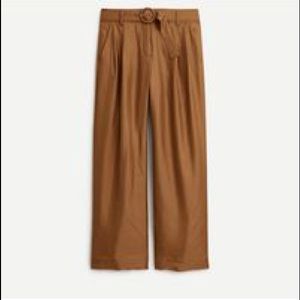 NWT J Crew 100% Silk Wide Leg Pants size 8